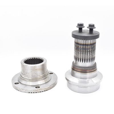 Нерухоме шліцьове з'єднання Ø150 KV tube120x6 hole4x13 bearing Ø65x23 + підвісний підшипник Нерухоме шліцьове з'єднання Ø150 KV tube120x6 hole4x13 bearing Ø65x23 + підвісний підшипник
